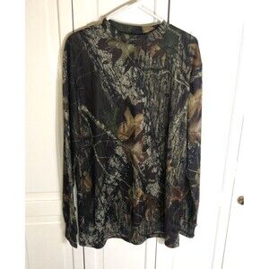 VTG Mossy Oak Apparel Break-Up Camo Long Sleeve Shirt Large L 90s Hunting Tree